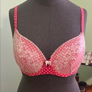 Victoria's Secret Red Polka Dot Lace Bra